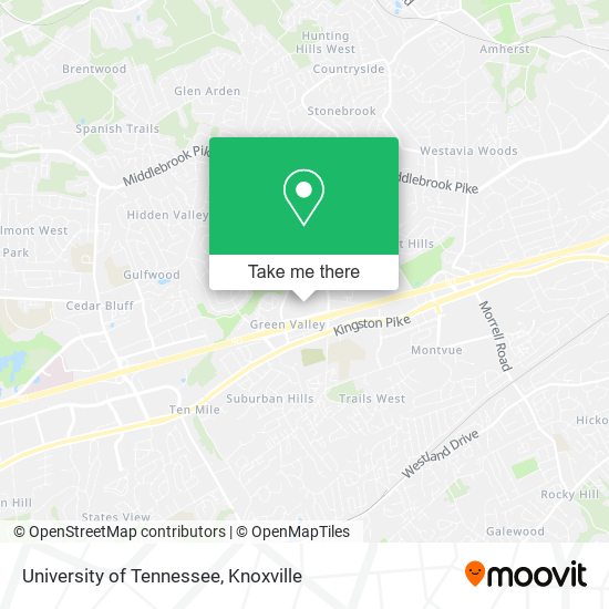 University of Tennessee map