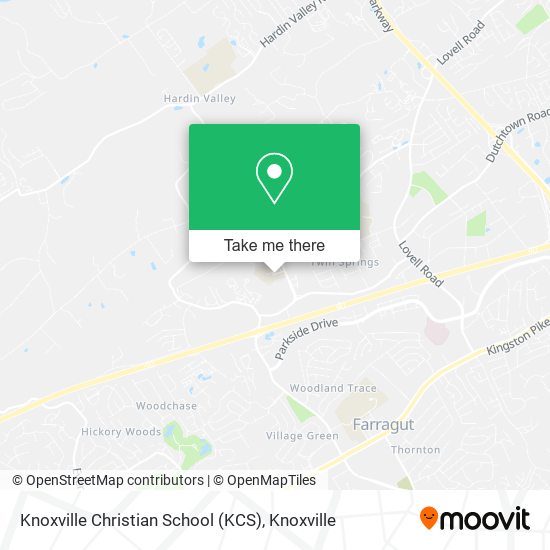 Mapa de Knoxville Christian School (KCS)