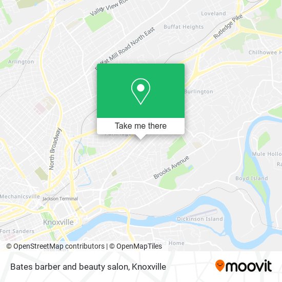 Mapa de Bates barber and beauty salon