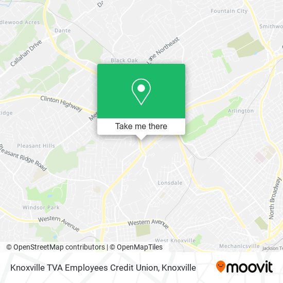 Knoxville TVA Employees Credit Union map
