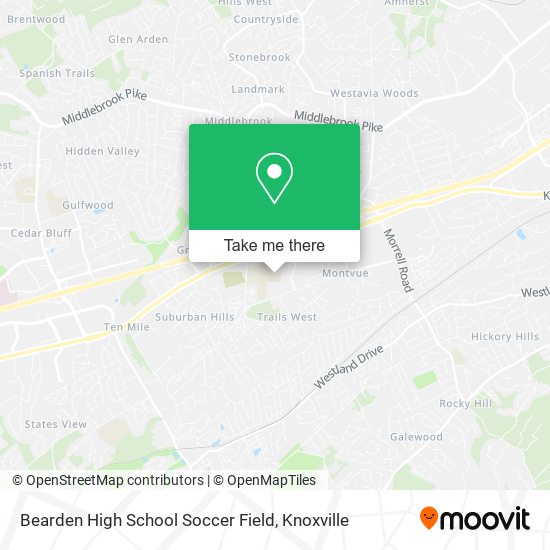 Bearden High School Soccer Field map