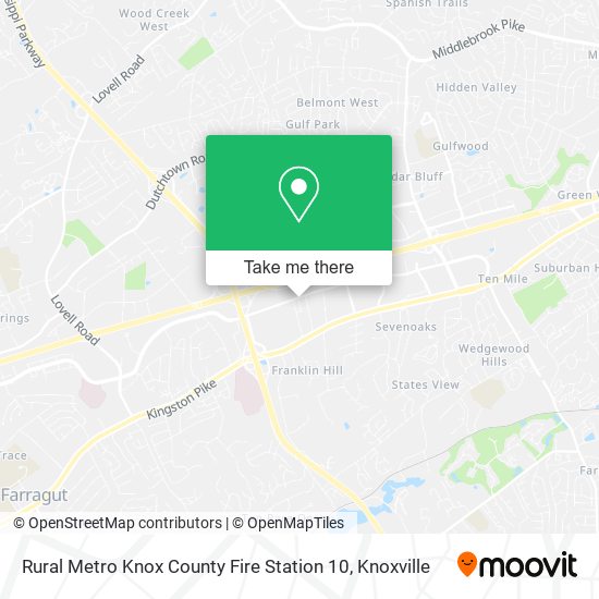 Rural Metro Knox County Fire Station 10 map