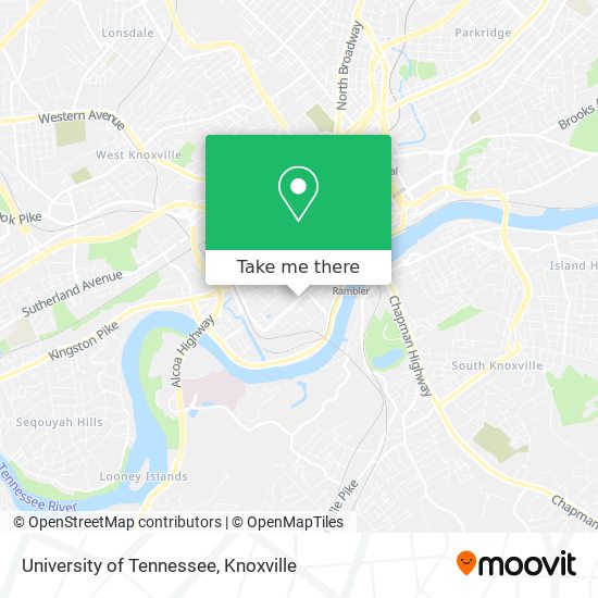 University of Tennessee map