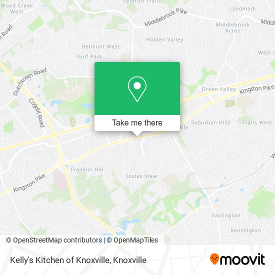 Kelly's Kitchen of Knoxville map