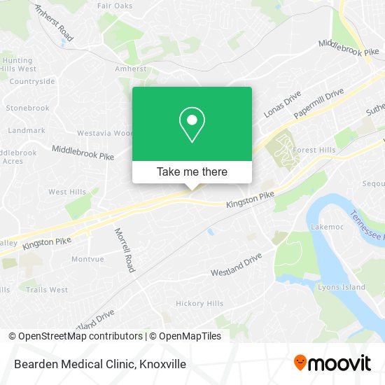 Mapa de Bearden Medical Clinic