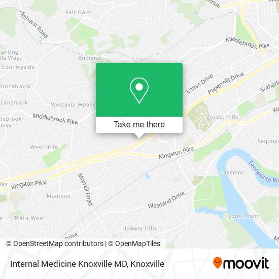 Mapa de Internal Medicine Knoxville MD