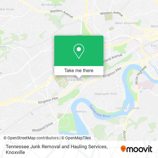 Mapa de Tennessee Junk Removal and Hauling Services