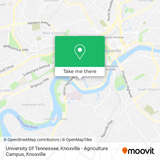 Mapa de University Of Tennessee, Knoxville - Agriculture Campus