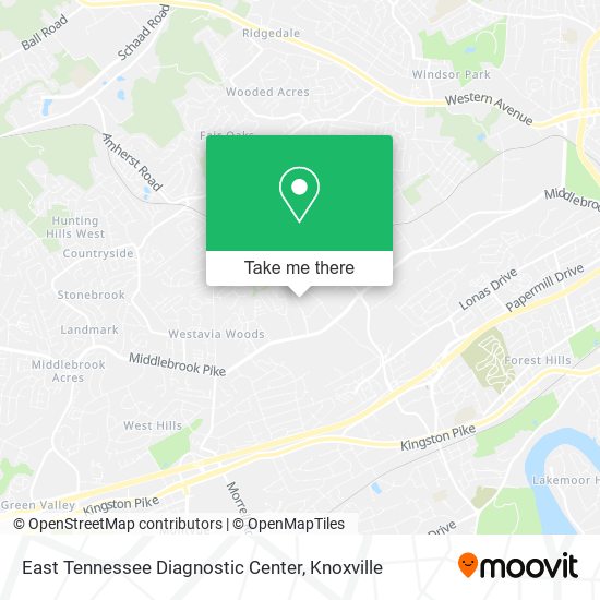 Mapa de East Tennessee Diagnostic Center