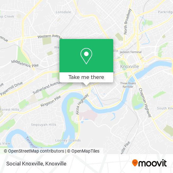 Social Knoxville map