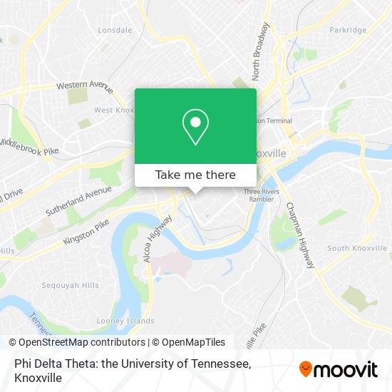 Mapa de Phi Delta Theta: the University of Tennessee