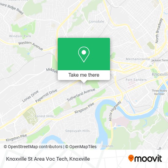 Knoxville St Area Voc Tech map