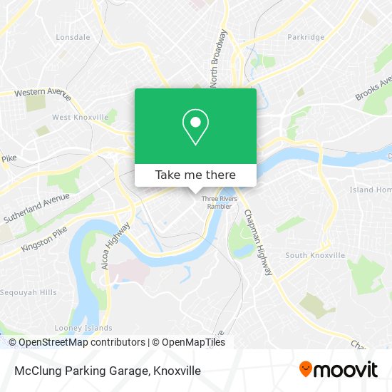 McClung Parking Garage map