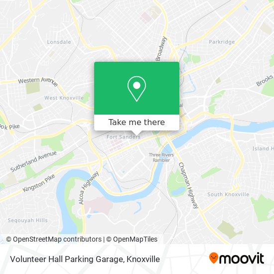 Volunteer Hall Parking Garage map