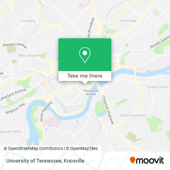 University of Tennessee map