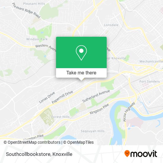Mapa de Southcollbookstore