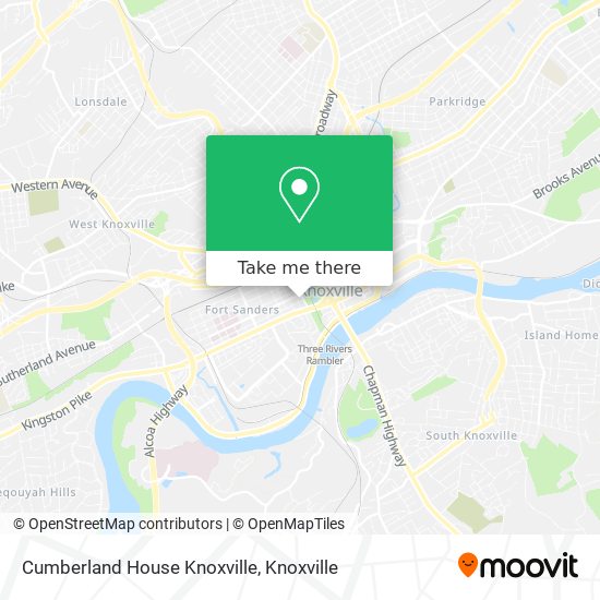 Cumberland House Knoxville map