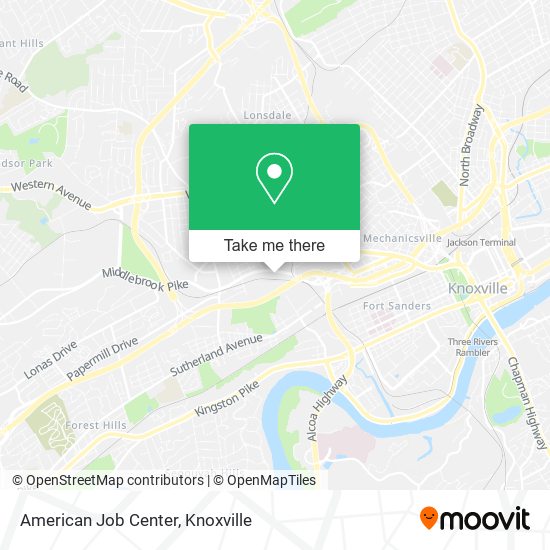 Mapa de American Job Center
