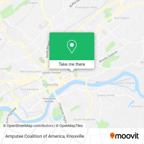 Mapa de Amputee Coalition of America