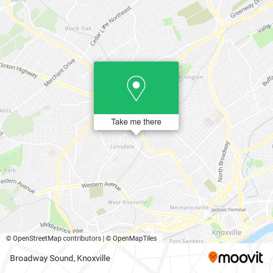 Mapa de Broadway Sound