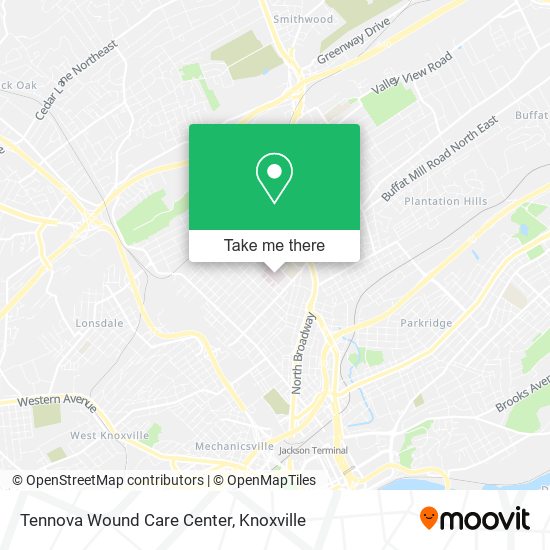 Tennova Wound Care Center map