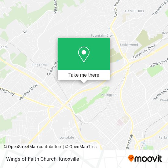 Wings of Faith Church map