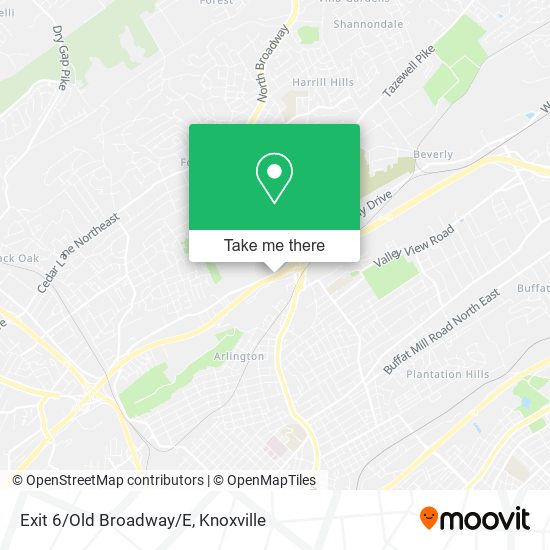 Exit 6/Old Broadway/E map