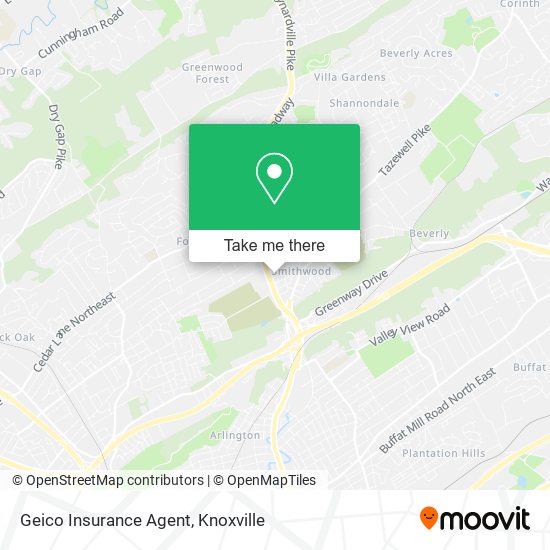 Geico Insurance Agent map