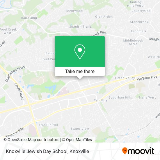 Mapa de Knoxville Jewish Day School