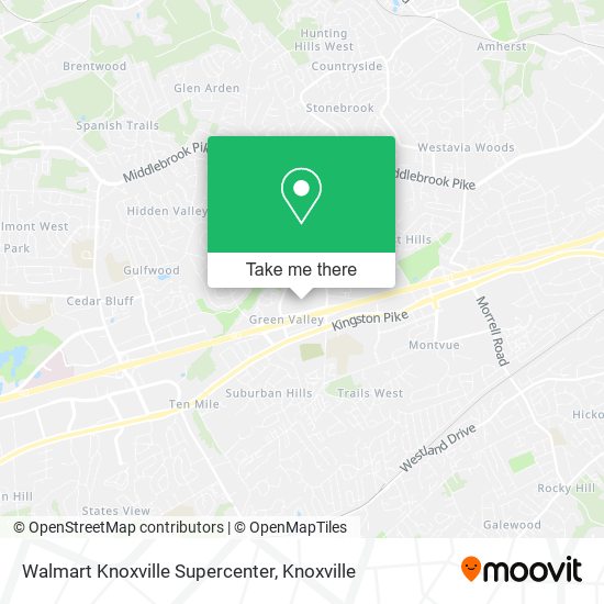 Walmart Knoxville Supercenter map