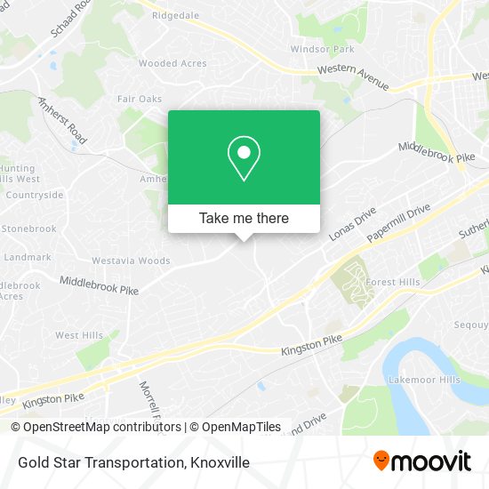 Gold Star Transportation map