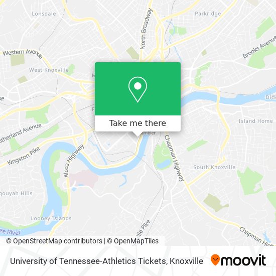 Mapa de University of Tennessee-Athletics Tickets