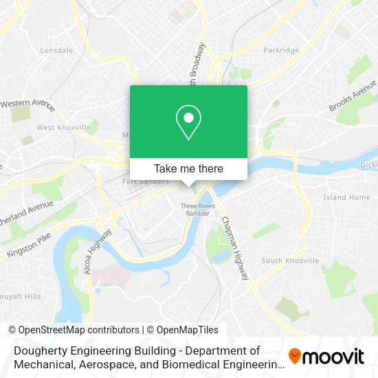 Dougherty Engineering Building - Department of Mechanical, Aerospace, and Biomedical Engineering map