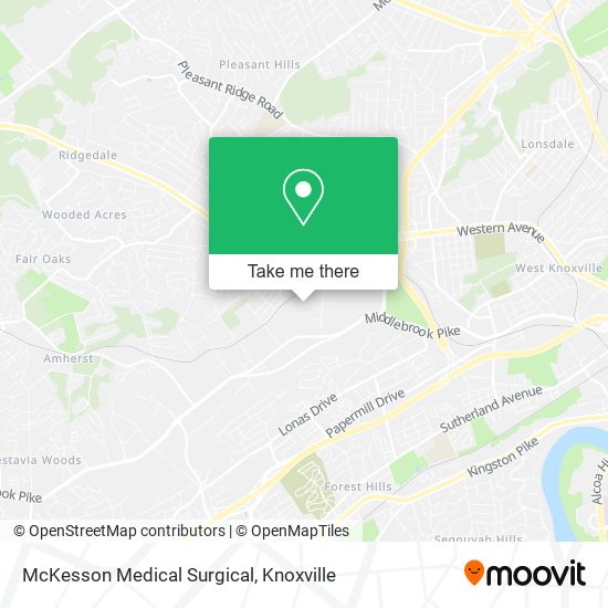 McKesson Medical Surgical map