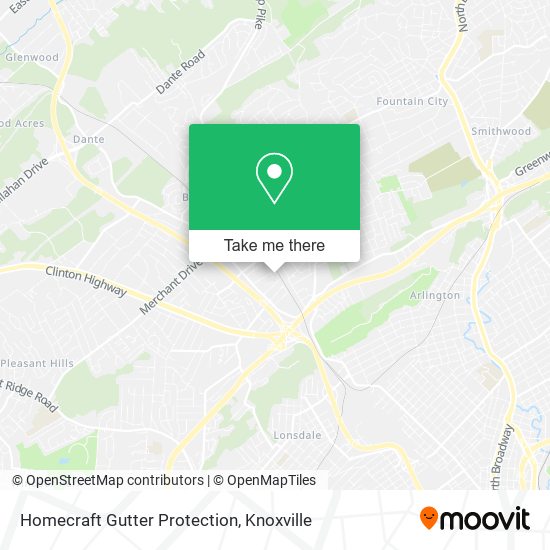 Mapa de Homecraft Gutter Protection