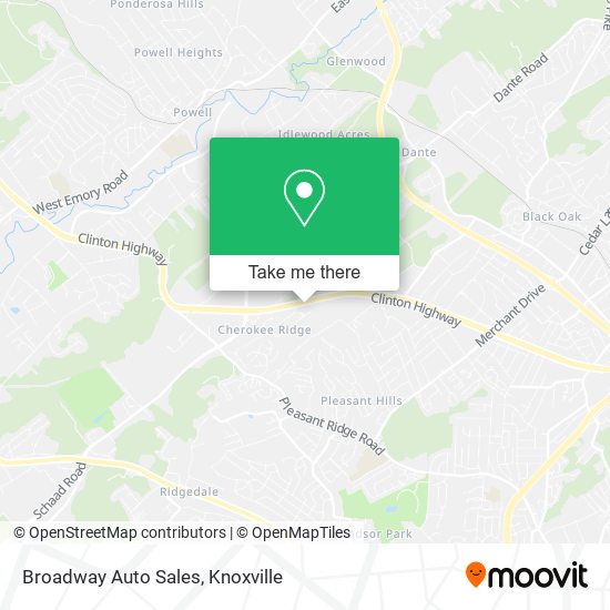 Broadway Auto Sales map