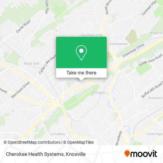 Cherokee Health Systems map