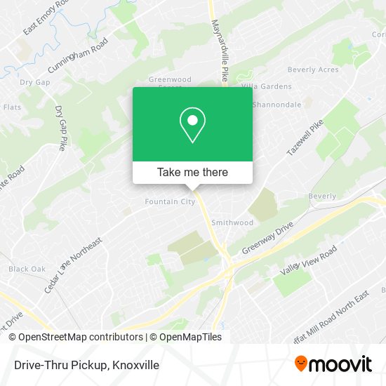Mapa de Drive-Thru Pickup