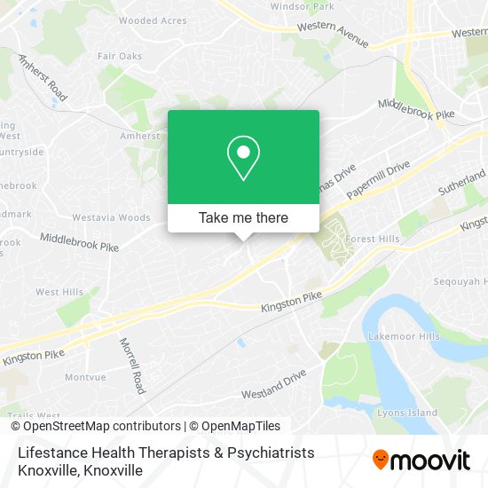 Lifestance Health Therapists & Psychiatrists Knoxville map
