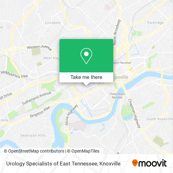 Mapa de Urology Specialists of East Tennessee
