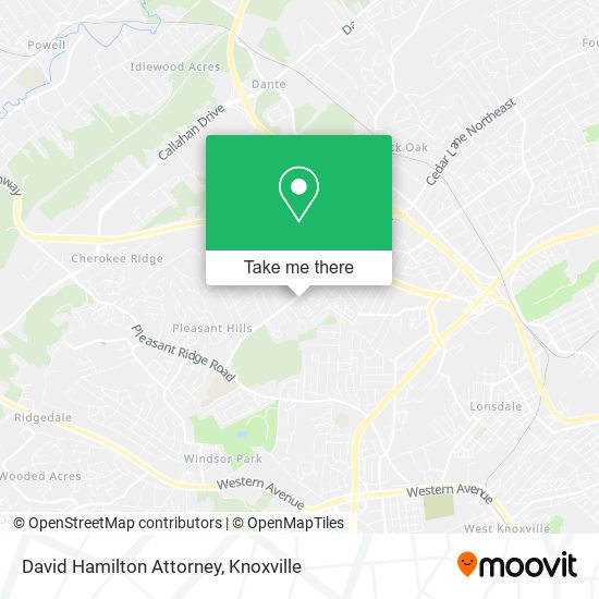 David Hamilton Attorney map