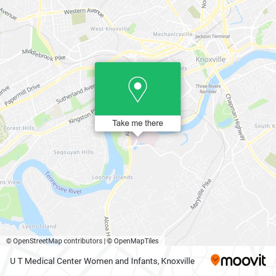 U T Medical Center Women and Infants map