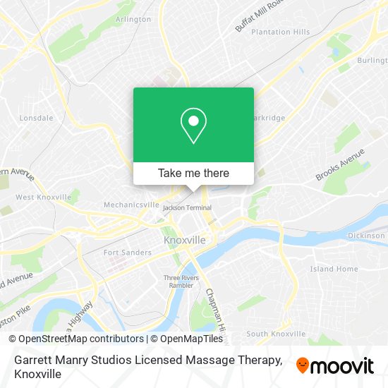 Garrett Manry Studios Licensed Massage Therapy map