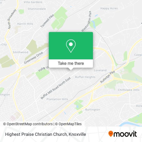 Highest Praise Christian Church map