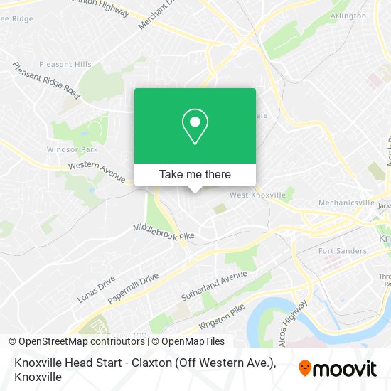 Knoxville Head Start - Claxton (Off Western Ave.) map