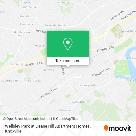 Mapa de Wellsley Park at Deane Hill Apartment Homes