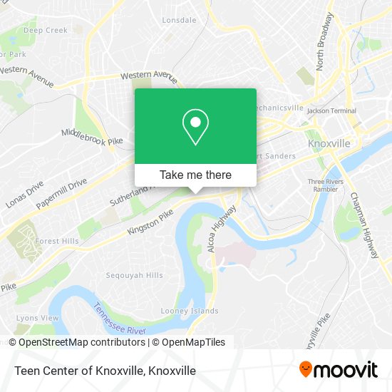 Mapa de Teen Center of Knoxville