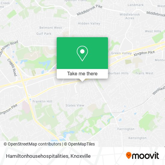 Hamiltonhousehospitalities map