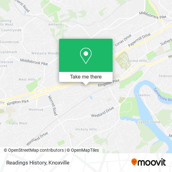 Readings History map