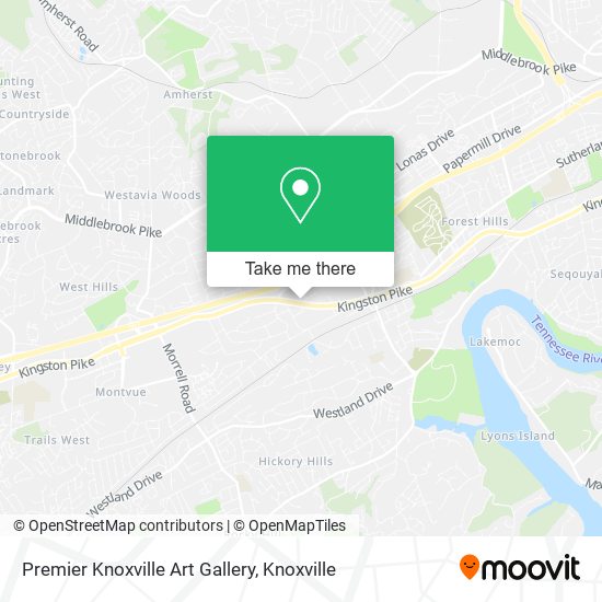 Premier Knoxville Art Gallery map